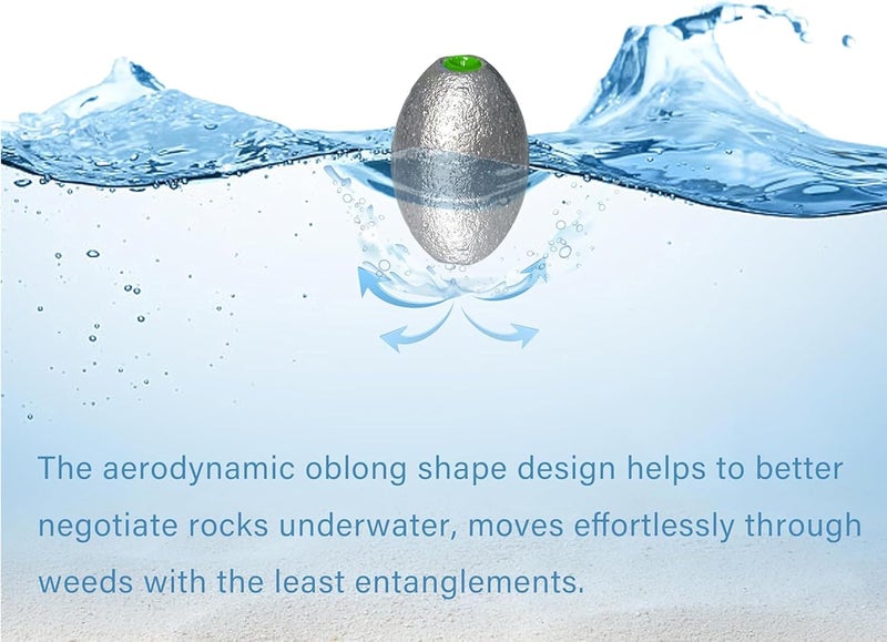 TKHDBF Egg Weights Egg Fishing Sinkers Lead Weights Catfish Weights Slide Sinkers for Fishing Line Assortment - Image 4